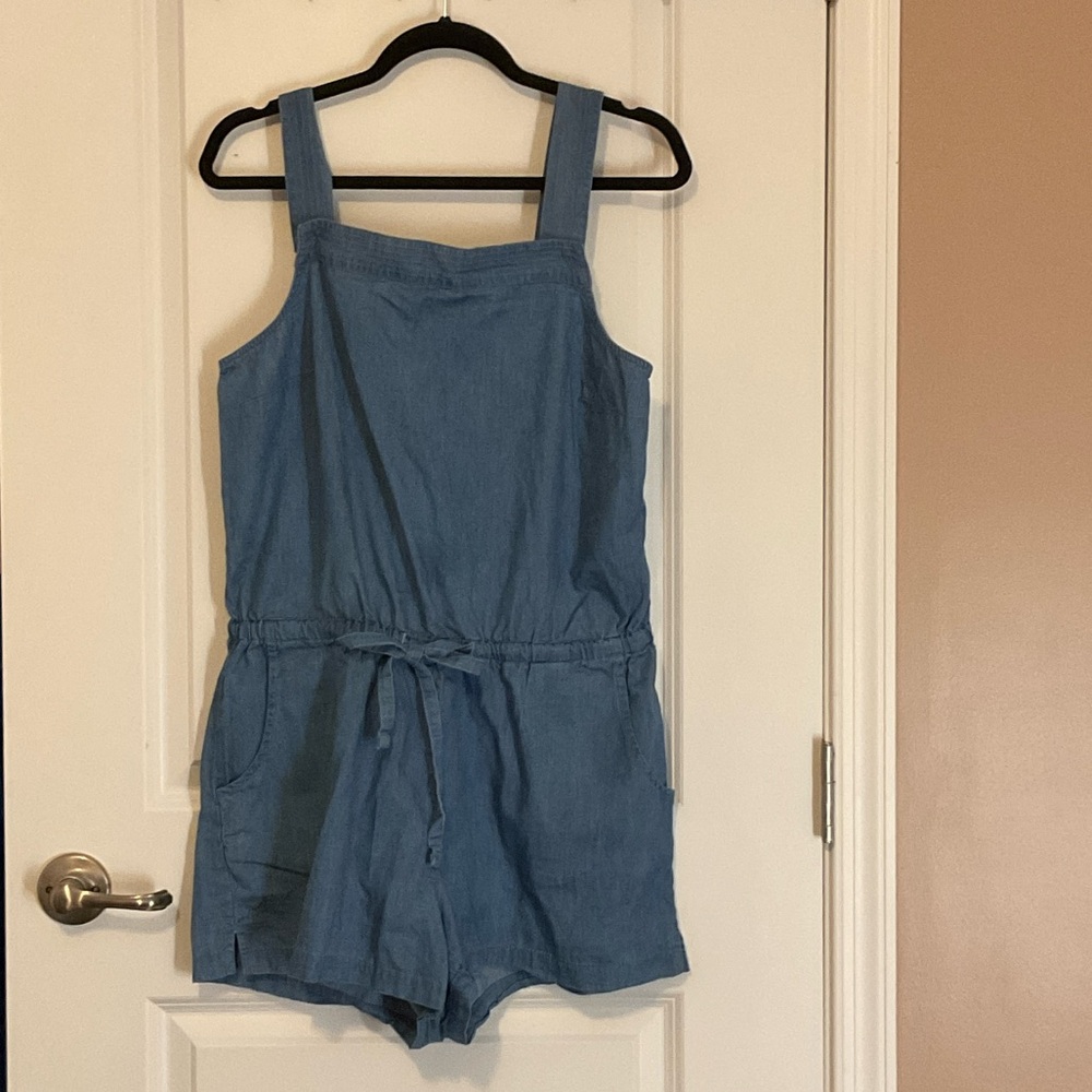 Old Navy Blue Chambray Womens' Romper